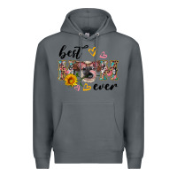 Rock best mom ever with cow Premium Hoodie - Artiststas