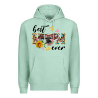 Seafoam best mom ever with cow Premium Hoodie - Artiststas