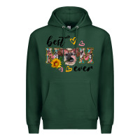 Sports Green best mom ever with cow Premium Hoodie - Artiststas