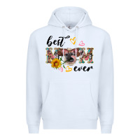 White best mom ever with cow Premium Hoodie - Artiststas