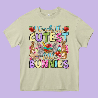 Easter Day I Teach The Cutest Little Bunnies Heavy Core Tee Designed By Oliviacreatesart