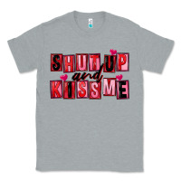 Heather Grey Shut up and kiss me Classic Tee - FaDigitalArtStudio