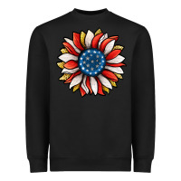 Black Patriotic Sunflower Heavyweight Sweatshirt - Jasminsmagicworld