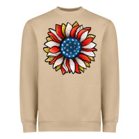 Mushroom Patriotic Sunflower Heavyweight Sweatshirt - Jasminsmagicworld