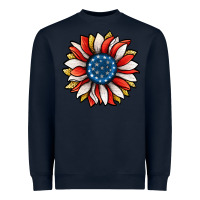 Navy Patriotic Sunflower Heavyweight Sweatshirt - Jasminsmagicworld
