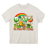 Cream St. Patrick's wine glasses Heavy Core Tee - OliviaCreatesArt
