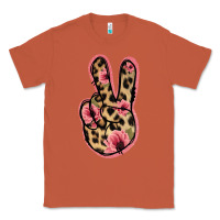 Copper Floral Leopard Peace Sign Classic Tee - Jasminsmagicworld