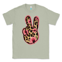 Matcha Floral Leopard Peace Sign Classic Tee - Jasminsmagicworld