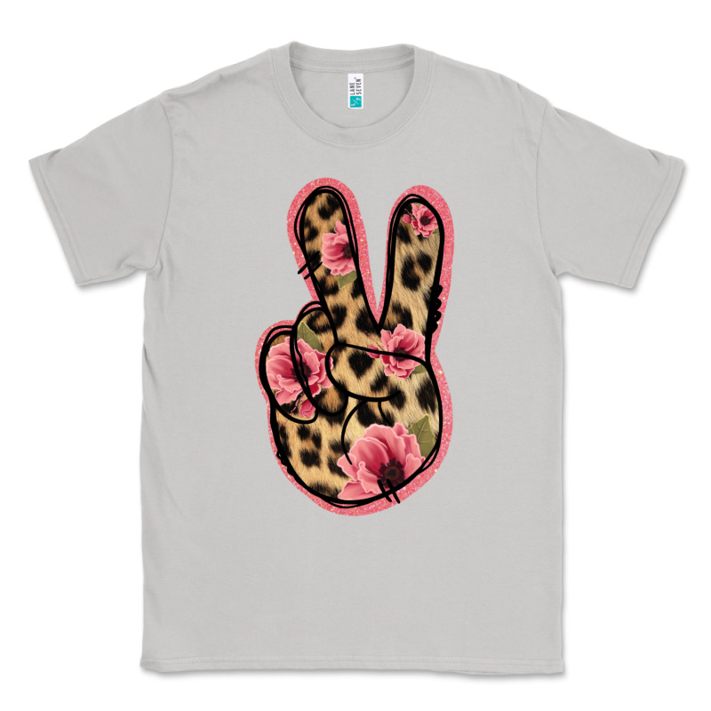 Floral Leopard Peace Sign Classic Tee by Jasminsmagicworld | Teevron