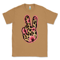 Toasted Coconut Floral Leopard Peace Sign Classic Tee - Jasminsmagicworld