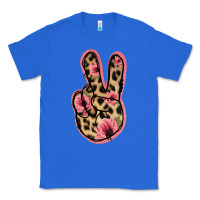 True Royal Floral Leopard Peace Sign Classic Tee - Jasminsmagicworld
