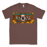 Chestnut western heifer mom with sunflowers and turquoise license plate Classic Tee - Artiststas