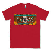 Red western heifer mom with sunflowers and turquoise license plate Classic Tee - Artiststas
