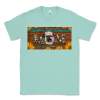 Seafoam western heifer mom with sunflowers and turquoise license plate Classic Tee - Artiststas