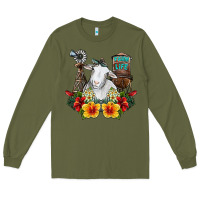 Army Green farm life sheep Long Sleeve Tee - SublimationCraftShop
