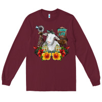 Burgundy farm life sheep Long Sleeve Tee - SublimationCraftShop