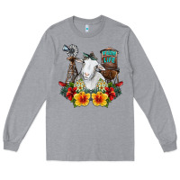 Heather Grey farm life sheep Long Sleeve Tee - SublimationCraftShop