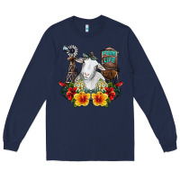 Navy farm life sheep Long Sleeve Tee - SublimationCraftShop
