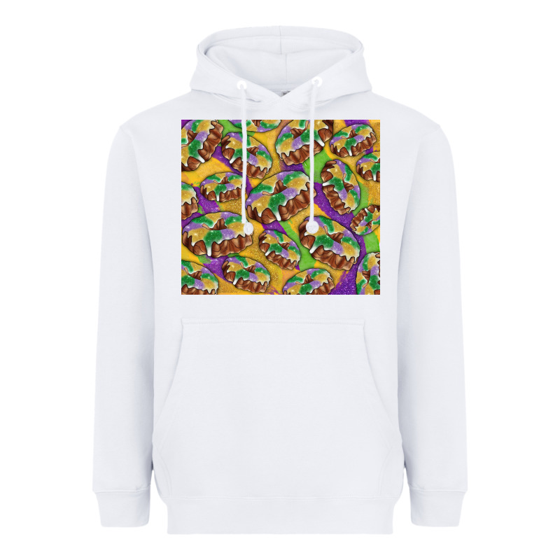 Mardi Gras King Cake Heavyweight Hoodie by RanaPortraitStore | Teevron