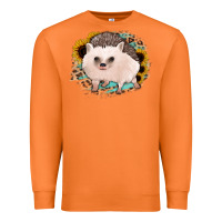 Carrot hedgehog with sunflowers and leopard Premium Sweatshirt - Jasminsmagicworld