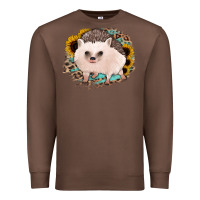 Chestnut hedgehog with sunflowers and leopard Premium Sweatshirt - Jasminsmagicworld