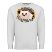 Dove Grey hedgehog with sunflowers and leopard Premium Sweatshirt - Jasminsmagicworld