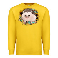 Lemon hedgehog with sunflowers and leopard Premium Sweatshirt - Jasminsmagicworld