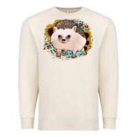 Sandshell hedgehog with sunflowers and leopard Premium Sweatshirt - Jasminsmagicworld