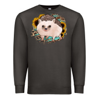 Smoke hedgehog with sunflowers and leopard Premium Sweatshirt - Jasminsmagicworld