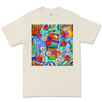 Bone hippie coffee cups and flowers and peace seamless pattern bbs Premium Tee - BundleAndBundleShop