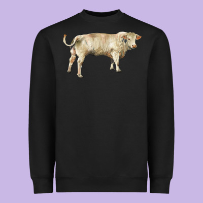 Charolais Bull Heavyweight Sweatshirt Designed By Ranaportraitstore