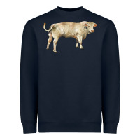 Navy charolais bull Heavyweight Sweatshirt - RanaPortraitStore
