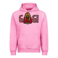 Fuchsia Pink Gigi Lady Of Guadalupe Urban Hoodie - Jasminsmagicworld