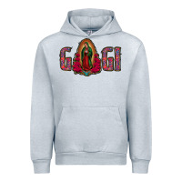 Heather Grey Gigi Lady Of Guadalupe Urban Hoodie - Jasminsmagicworld