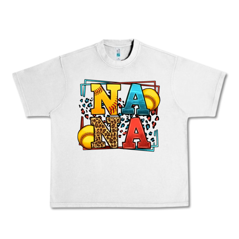 Softball Nana Leopard Frame Urban Heavy Tee by LillyAllenDesigns | Teevron