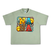Oil Green Softball nana leopard frame Urban Heavy Tee - LillyAllenDesigns