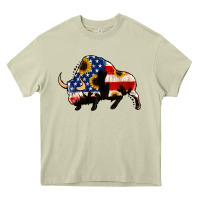 Mossy american flag bison Heavy Core Tee - Jasminsmagicworld