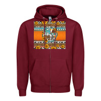 Burgundy sunflowers hexagon frame mama Zipper Hoodie - Jasminsmagicworld