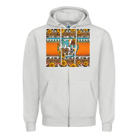 Dove Grey sunflowers hexagon frame mama Zipper Hoodie - Jasminsmagicworld