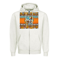 Oatmeal Heather sunflowers hexagon frame mama Zipper Hoodie - Jasminsmagicworld