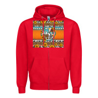 Red sunflowers hexagon frame mama Zipper Hoodie - Jasminsmagicworld