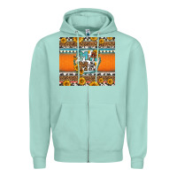 Seafoam sunflowers hexagon frame mama Zipper Hoodie - Jasminsmagicworld
