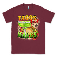Burgundy Tacos and margs Classic Tee - FaDigitalArtStudio