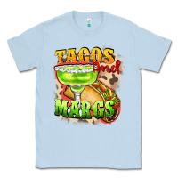 Dusty Blue Tacos and margs Classic Tee - FaDigitalArtStudio