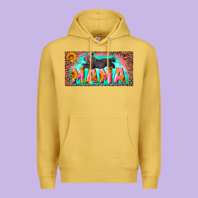 Mama With Baby Bear And Leopard License Plate Premium Hoodie Designed By Artiststas