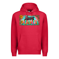 Cardinal mama with baby bear and leopard license plate Premium Hoodie - Artiststas