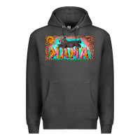 Charcoal Heather mama with baby bear and leopard license plate Premium Hoodie - Artiststas