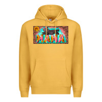 Mustard mama with baby bear and leopard license plate Premium Hoodie - Artiststas
