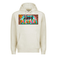 Oatmeal Heather mama with baby bear and leopard license plate Premium Hoodie - Artiststas