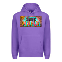 Purple mama with baby bear and leopard license plate Premium Hoodie - Artiststas